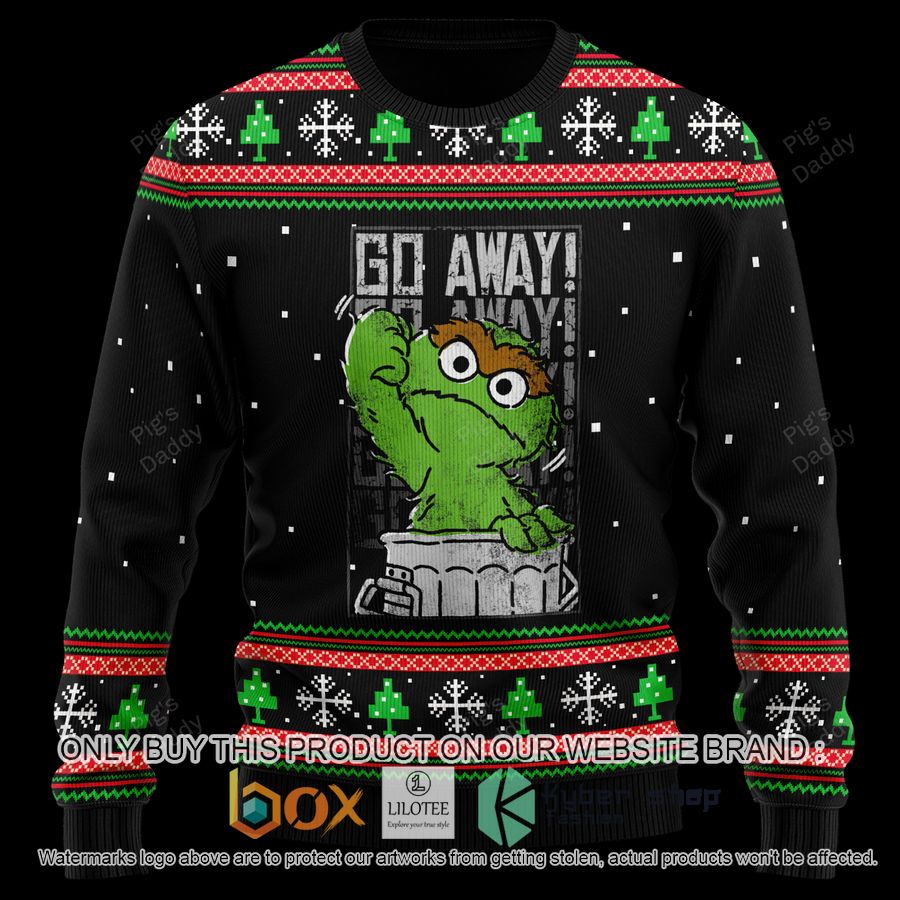 go away oscar the grouch wool sweater 1 92334