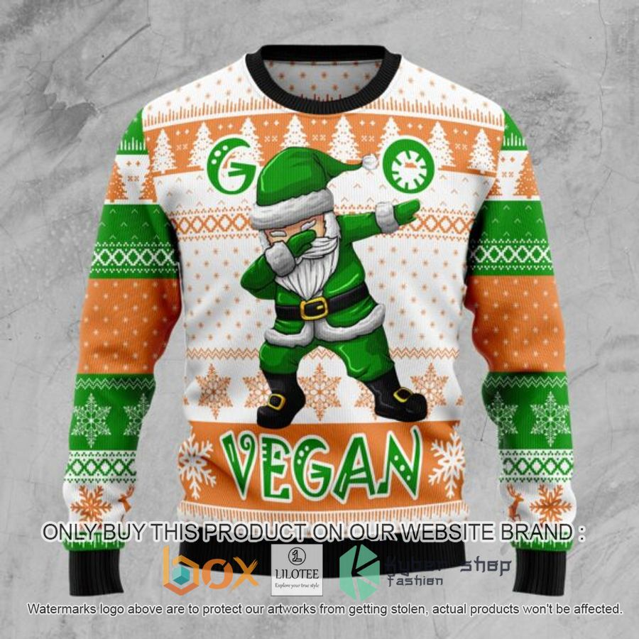 go vegan ugly christmas sweatshirt 1 19845