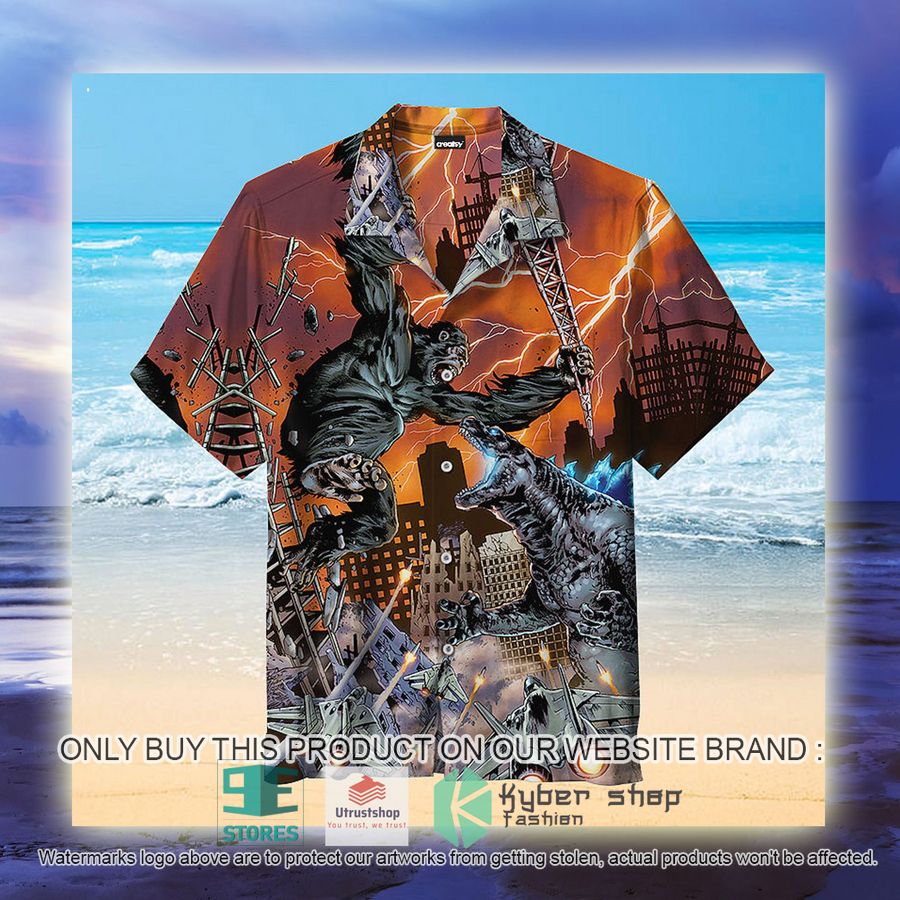 NEW Godzilla vs King Kong Hawaii Shirt 5 godzilla vs king kong hawaiian shirt 5 69408