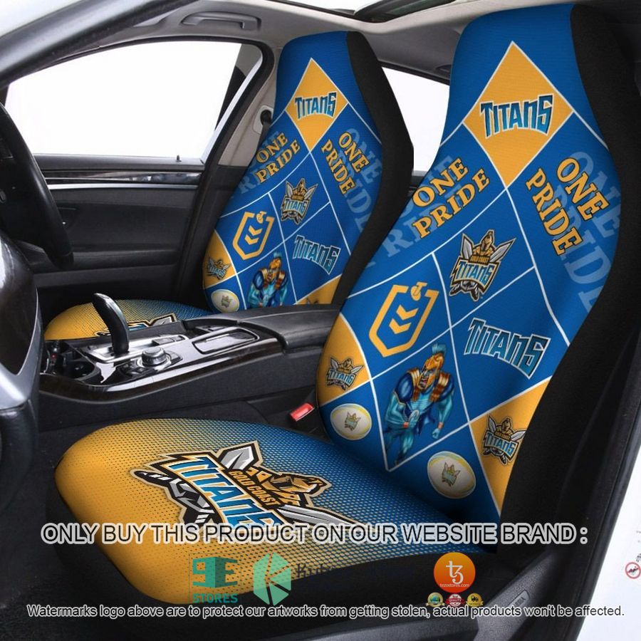 gold coast titans one pride car seat covers 1 40094
