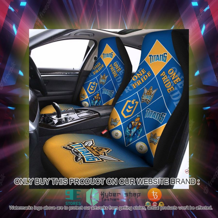 gold coast titans one pride car seat covers 2 81319