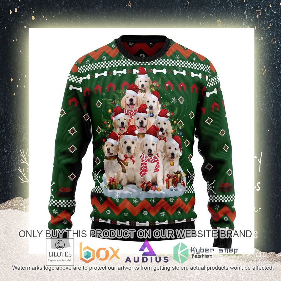 Golden Retriever Pine Tre Ugly Christmas Sweater 10 golden retriever pine tre ugly christmas sweater 10 66265