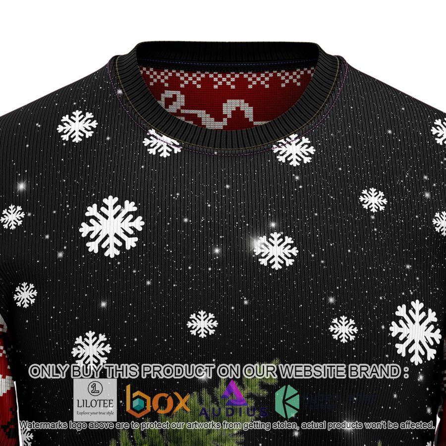 golden retriever red truck ugly christmas sweater 2 89530