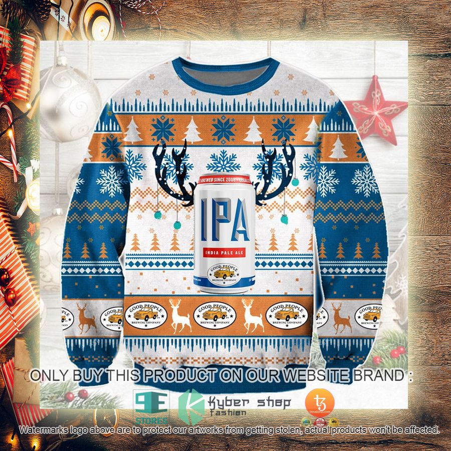NEW Good People India Pale Ale Christmas Ugly Sweater 3 good people india pale ale ugly christmas sweater 3 46478