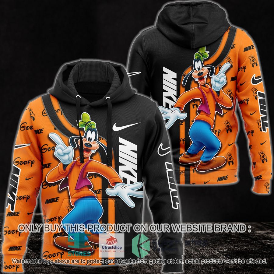 goofy nike orange black 3d hoodie 1 71931