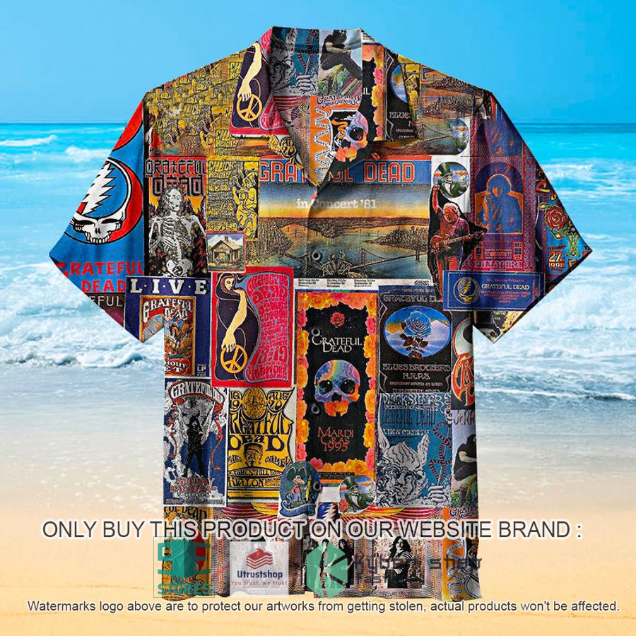 grateful dead band album covers hawaiian shirt 1 86953