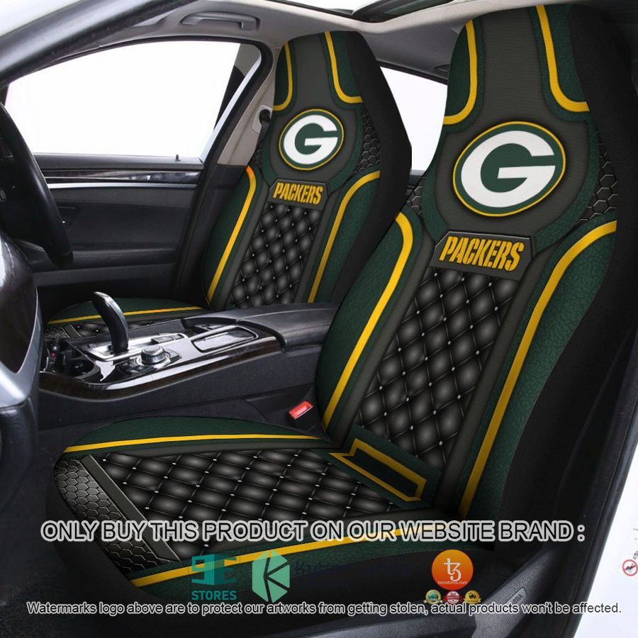 green bay packers black green car seat covers 1 28649