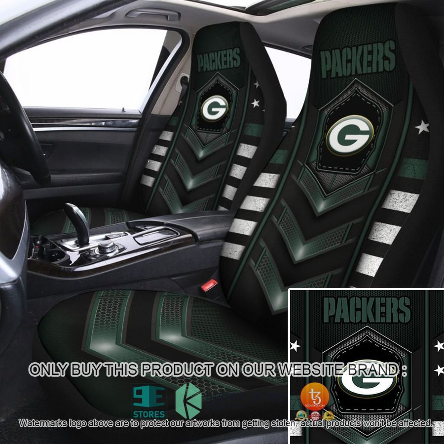 green bay packers dark green grey car seat covers 1 22755