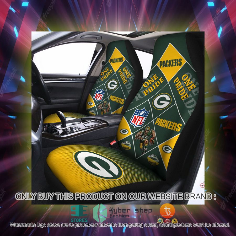 green bay packers one pride car seat covers 2 90660