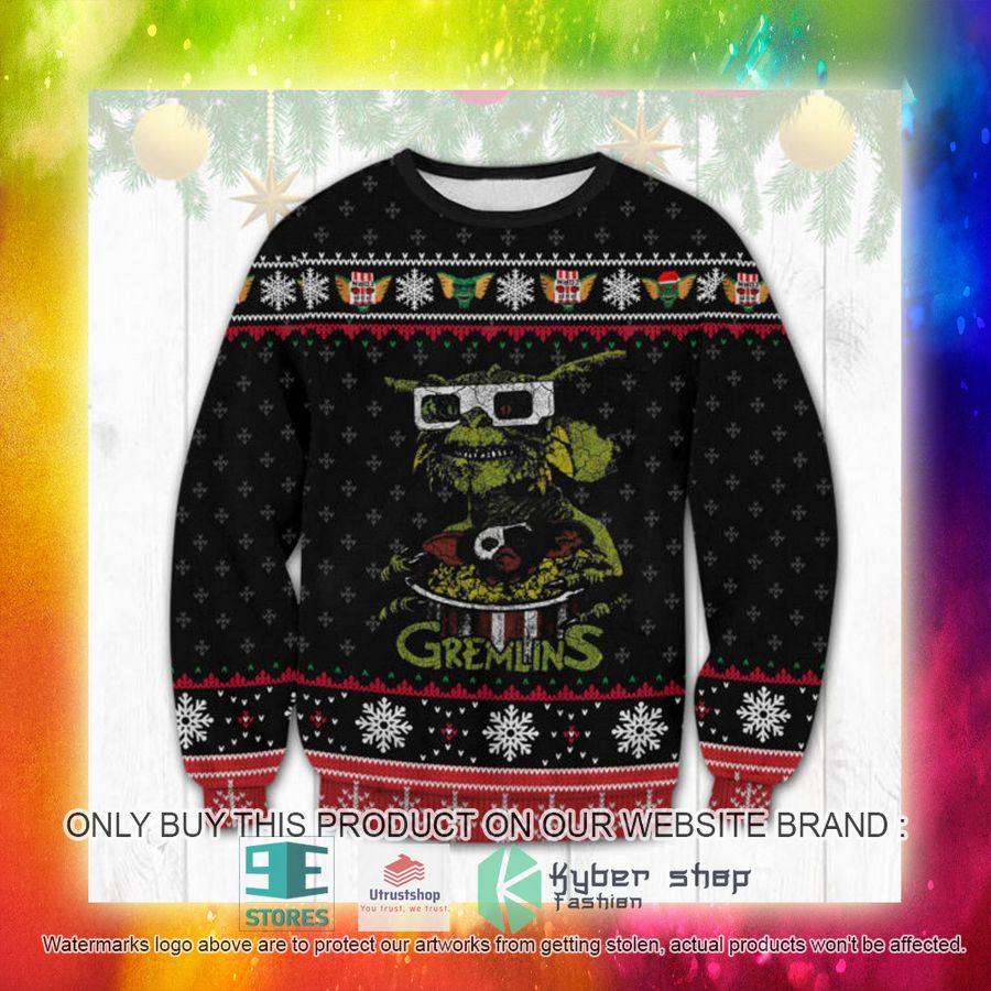 NEW Gremlins Ugly Sweater 3 gremlins ugly christmas sweater 3 2960