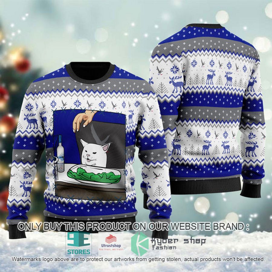 grey goose vodka cat meme ugly christmas sweater 1 23163