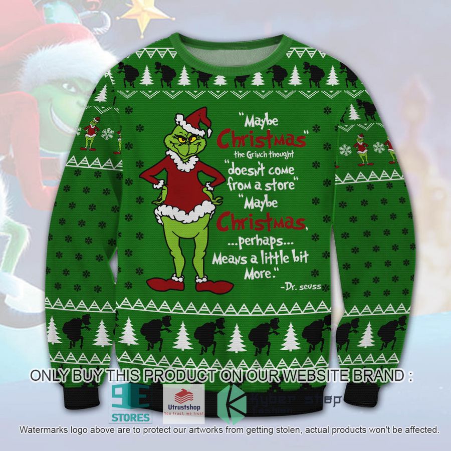 NEW Grinch Maybe Christmas green Ugly Sweater 1 grinch maybe christmas green ugly christmas sweater 1 38979