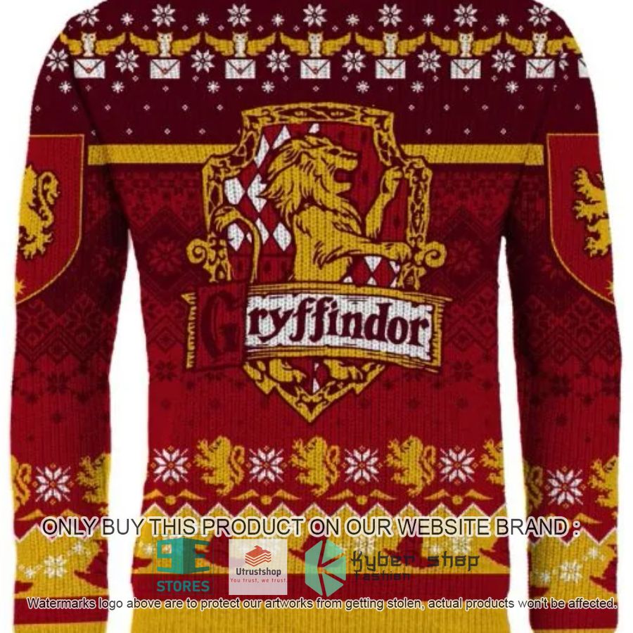 NEW Gryffindor Crest Harry Potter Red Yellow Ugly Sweater 17 gryffindor crest harry potter red yellow ugly christmas sweater 1 90611