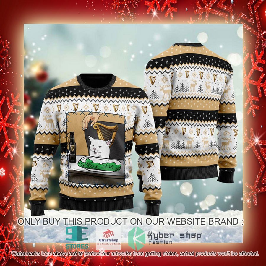 NEW Guinness Beer Cat Meme Christmas Ugly Sweater 3 guinness beer cat meme ugly christmas sweater 3 38616