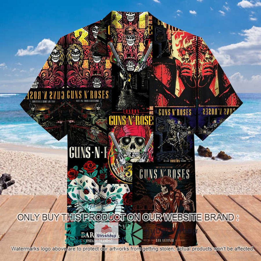 guns n roses poster hawaiian shirt 1 38384