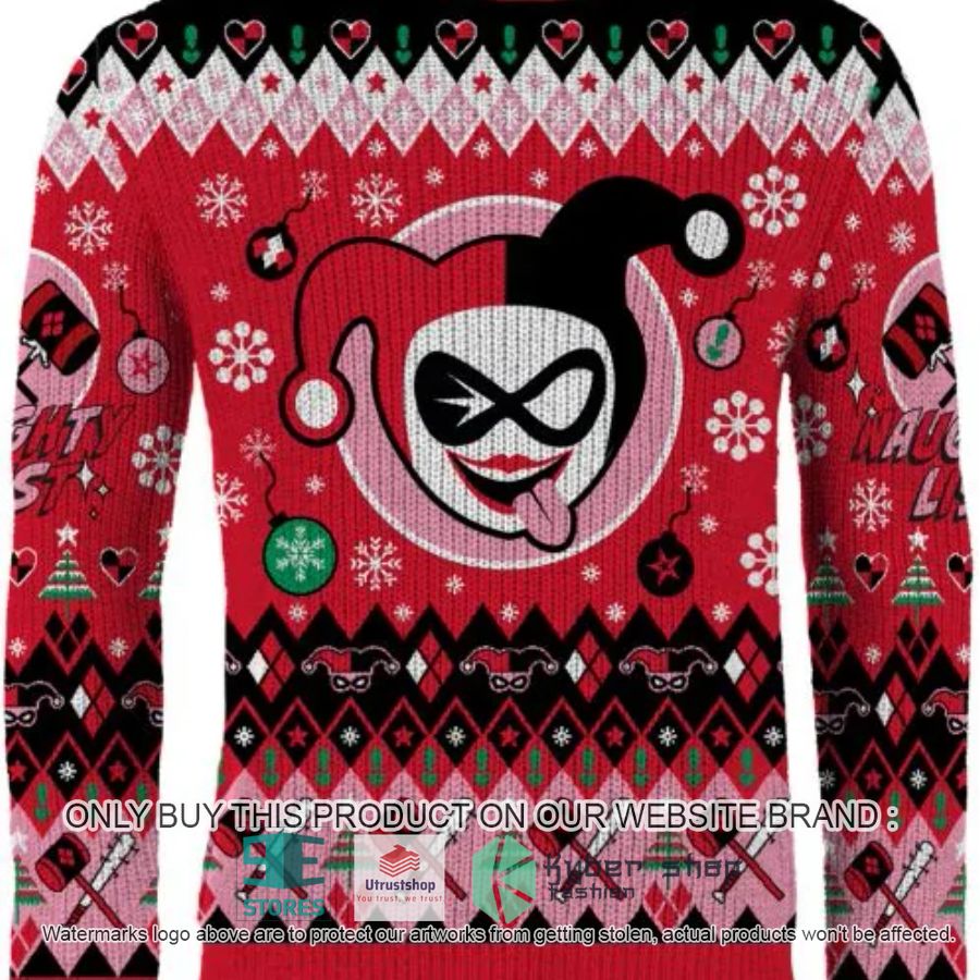 NEW Harley Quinn Comic Hey Puddin' Ugly Sweater 17 harley quinn comic hey puddin ugly christmas sweater 1 56541
