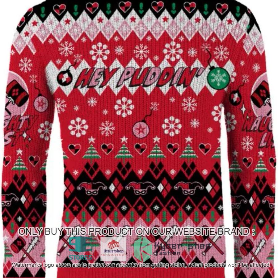 NEW Harley Quinn Comic Hey Puddin' Ugly Sweater 2 harley quinn comic hey puddin ugly christmas sweater 2 29901