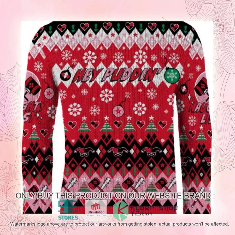 NEW Harley Quinn Comic Hey Puddin' Ugly Sweater 4 harley quinn comic hey puddin ugly christmas sweater 4 16144