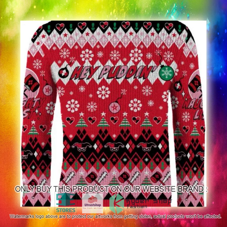 NEW Harley Quinn Comic Hey Puddin' Ugly Sweater 6 harley quinn comic hey puddin ugly christmas sweater 6 10599