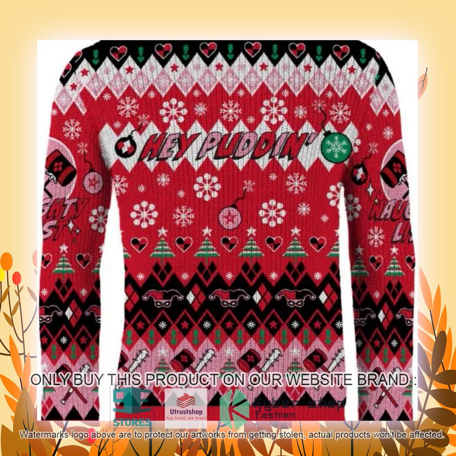 NEW Harley Quinn Comic Hey Puddin' Ugly Sweater 8 harley quinn comic hey puddin ugly christmas sweater 8 90144