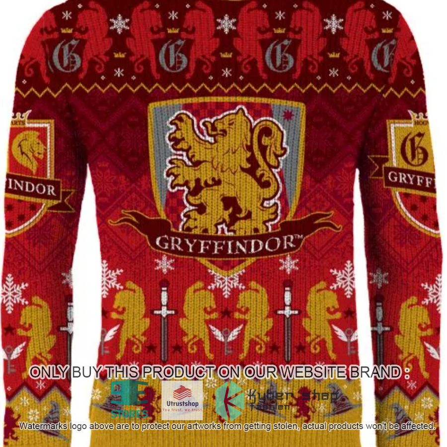 NEW Harry Potter Gryffindor Ugly Sweater 1 harry potter gryffindor ugly christmas sweater 1 81099