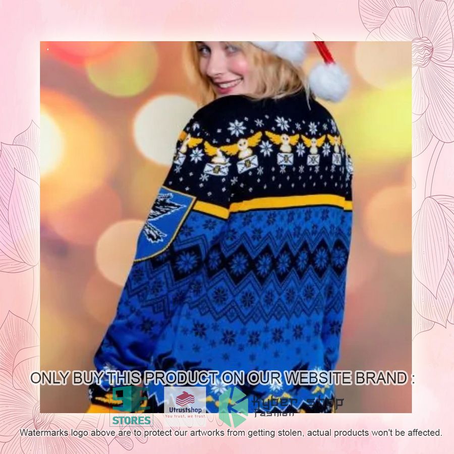 NEW Harry Potter Ravenclaw Crest Blue Ugly Sweater 4 harry potter ravenclaw crest blue ugly christmas sweater 4 17469