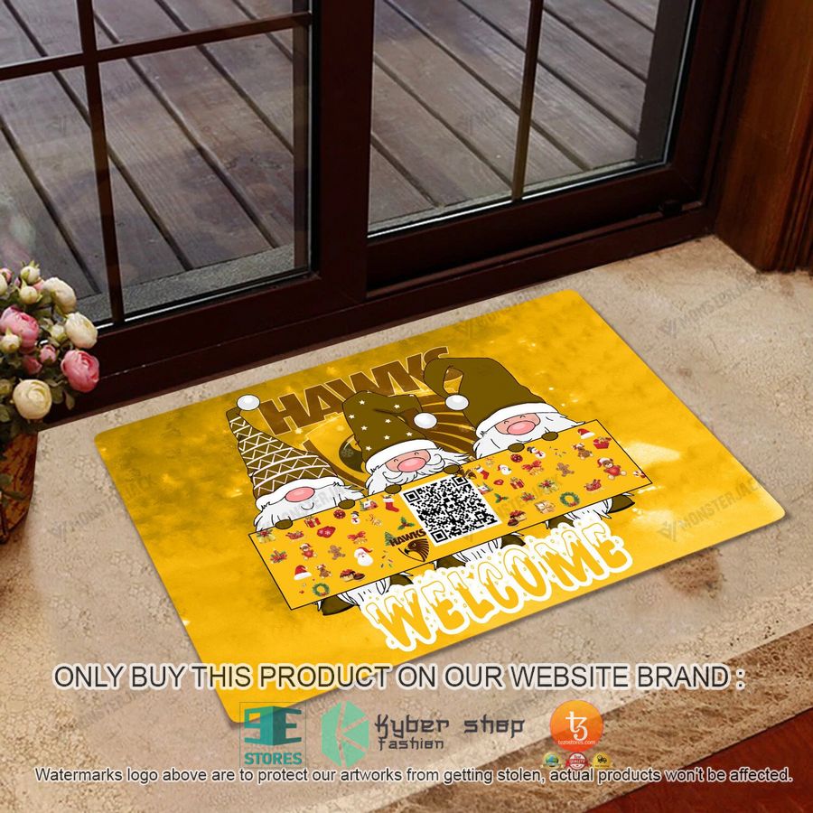 hawthorn afl gnomes welcome qr code doormat 1 11716