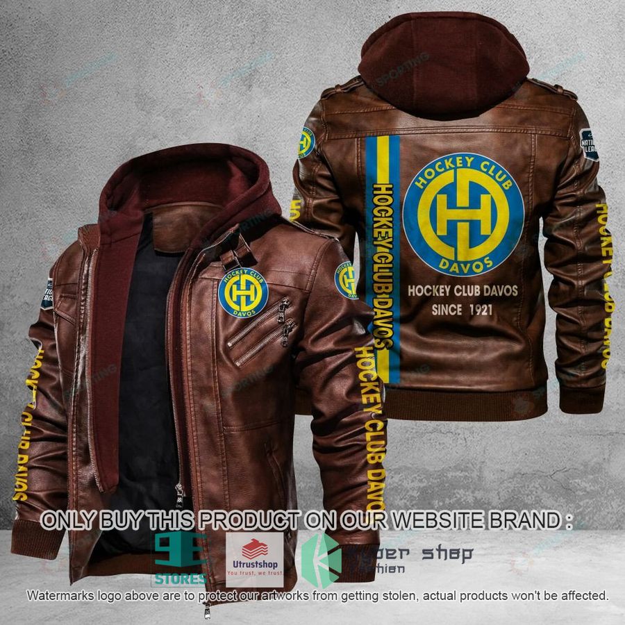 NEW HC Davos Since 1921 Men Leather Jacket 2 hc davos since 1921 leather jacket 2 69946