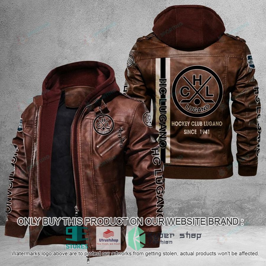 NEW HC Lugano Since 1941 Men Leather Jacket 2 hc lugano since 1941 leather jacket 2 64488