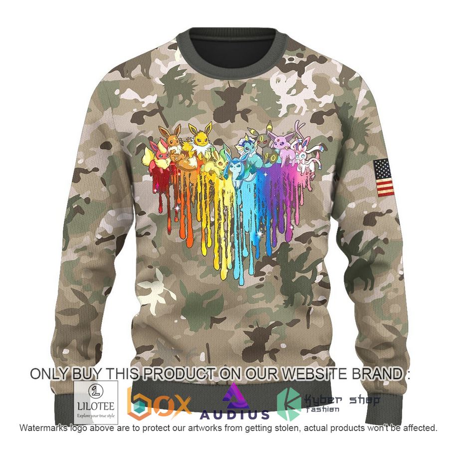 Heart Shape Eevee Evolution Camo Pattern Pokemon Shirt, Hoodie 2 heart shape eevee evolution camo pattern pokemon shirt hoodie 2 44143