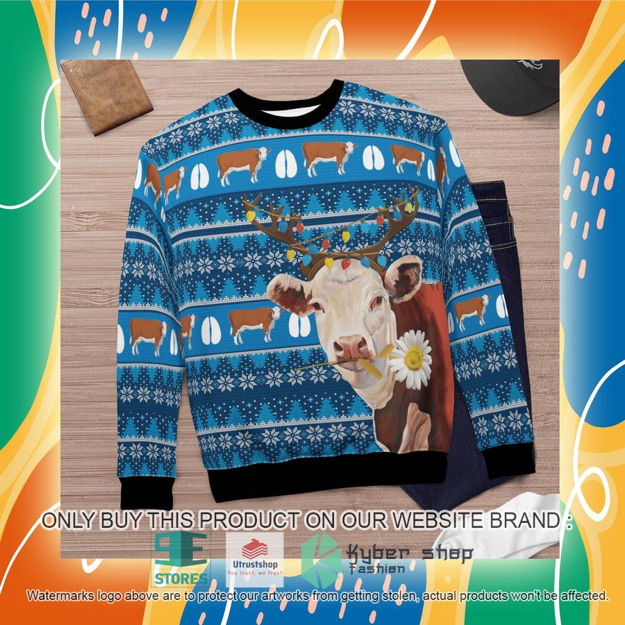NEW Hereford Cattle Christmas Sweater 7 hereford cattle christmas sweater 7 7036