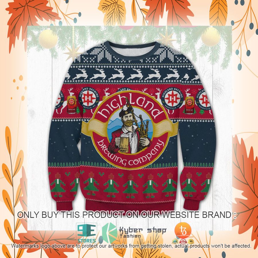 NEW Highland Brewing Company logo Christmas Ugly Sweater 2 highland brewing company logo ugly christmas sweater 2 67957