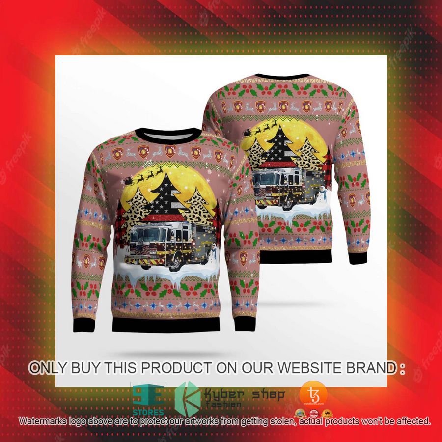 HOT Highlands County Fire Rescue Ugly Christmas Sweater 15 highlands county fire rescue christmas sweater 1 8964