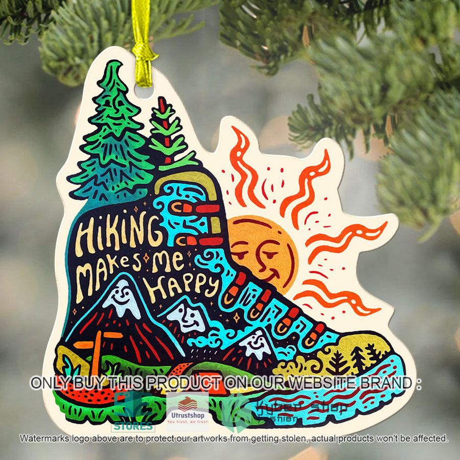 hiking makes me happy waterproof outdoor sneaker ornament 1 384