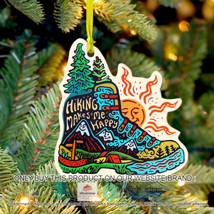 hiking makes me happy waterproof outdoor sneaker ornament 2 61124