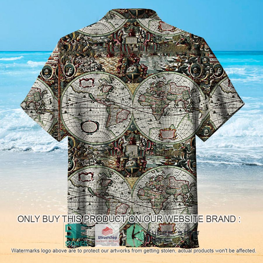 NEW Historical Old World Map Hawaii Shirt 2 historical old world map hawaiian shirt 2 33530
