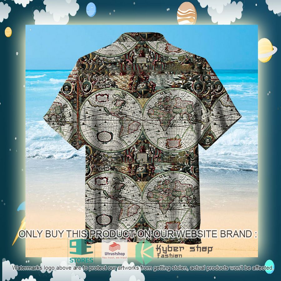 NEW Historical Old World Map Hawaii Shirt 4 historical old world map hawaiian shirt 4 87246