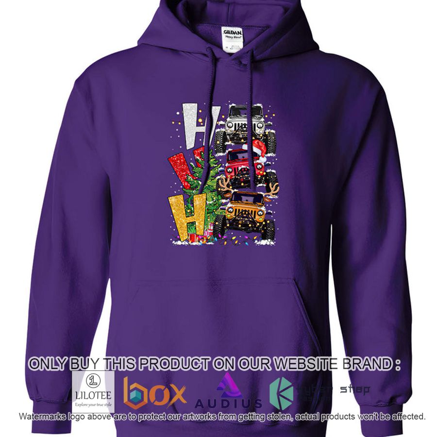 hohoho christmas jeep purple 3d hoodie 1 55791
