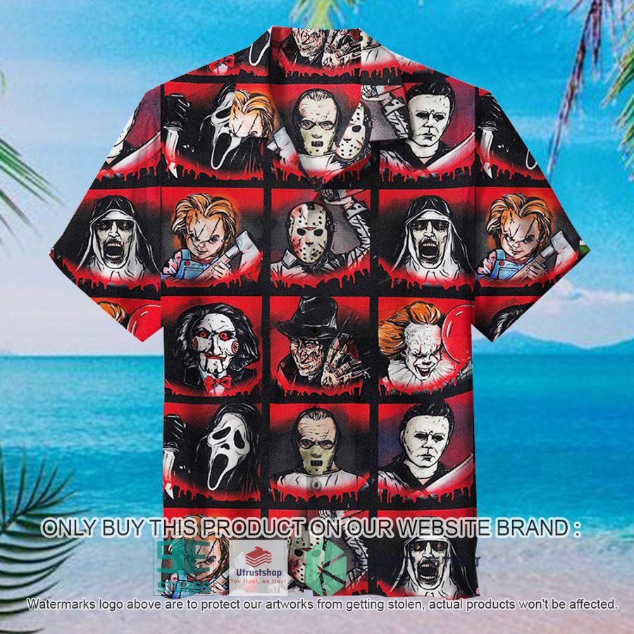 NEW Horror Character Art Hawaii Shirt 16 horror character art hawaiian shirt 1 34763