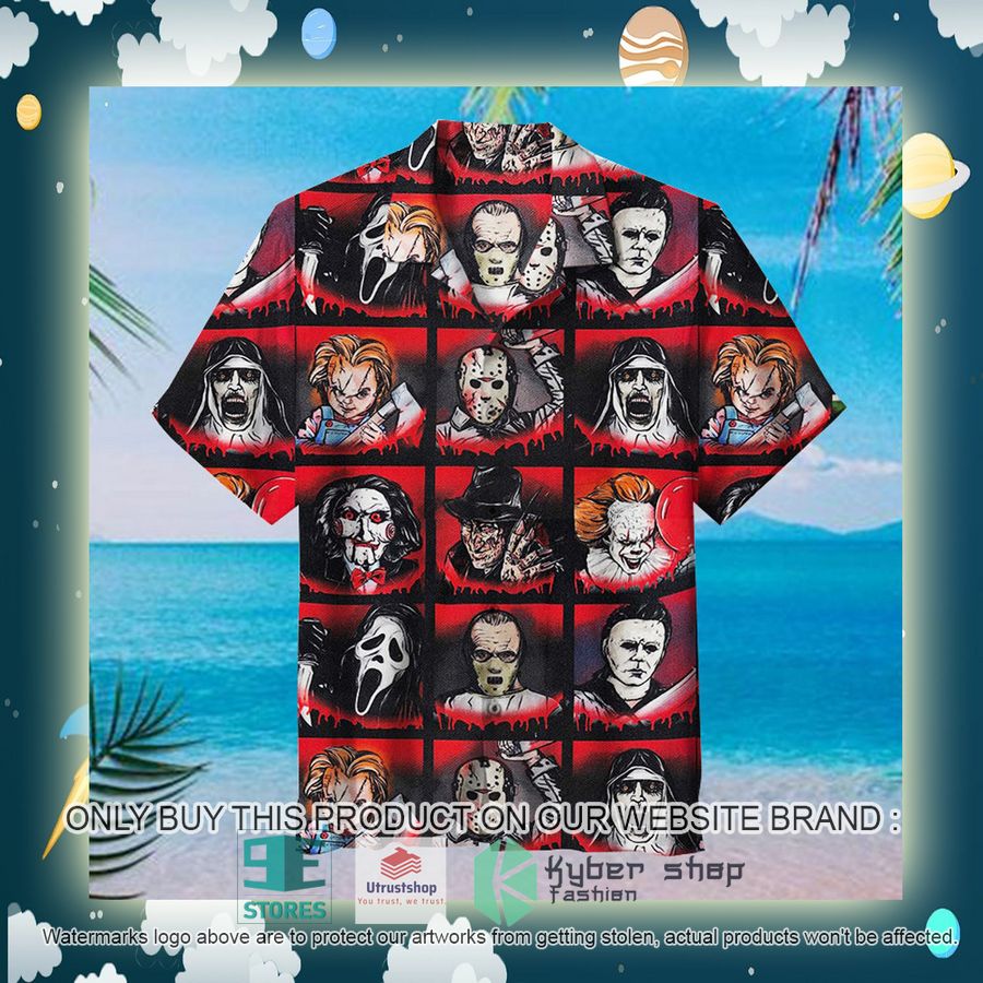 NEW Horror Character Art Hawaii Shirt 2 horror character art hawaiian shirt 2 7992