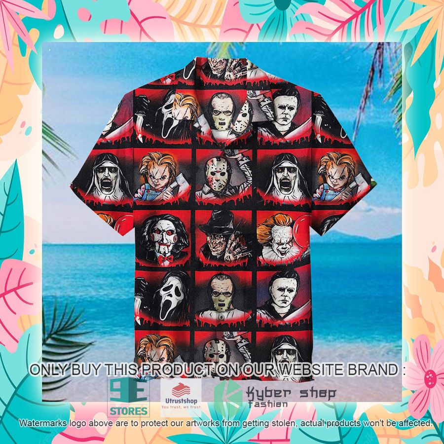 NEW Horror Character Art Hawaii Shirt 4 horror character art hawaiian shirt 4 13052