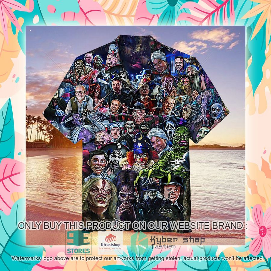 NEW Horror movie characters collection Hawaii Shirt 4 horror movie characters collection hawaiian shirt 4 66358