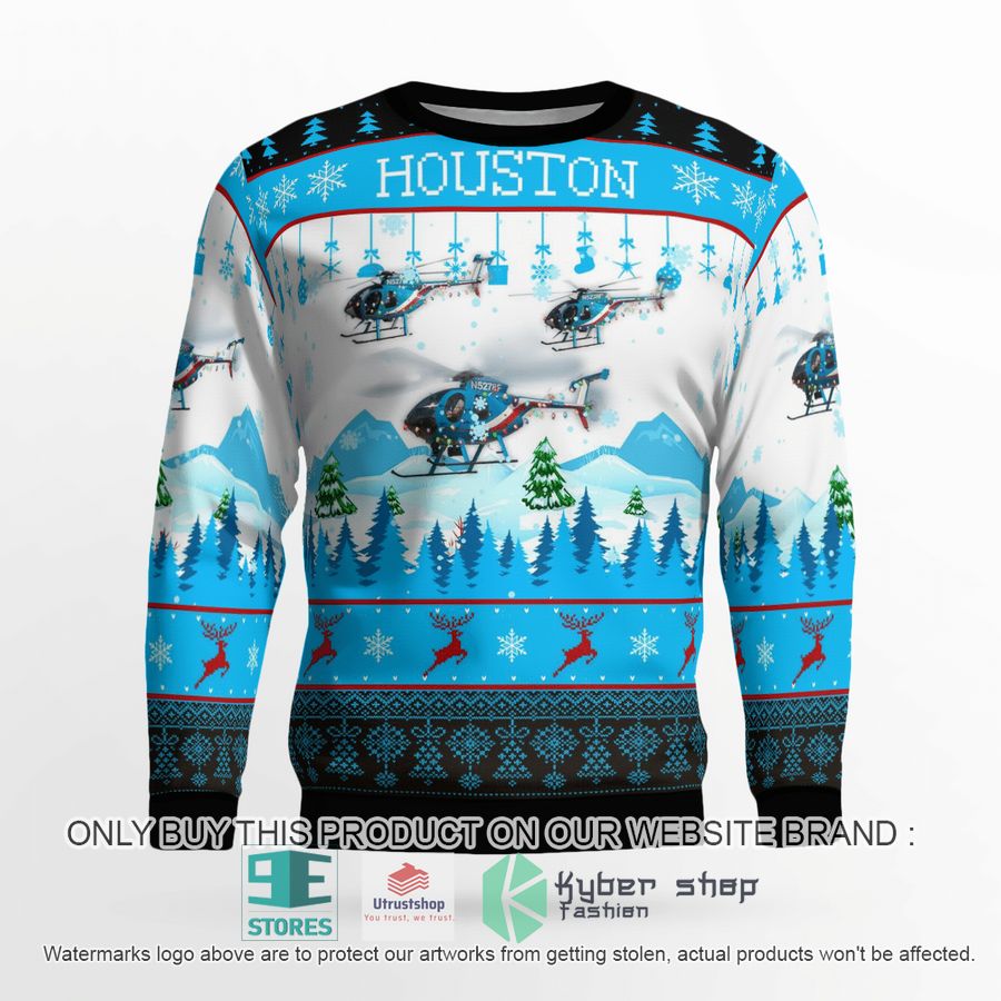 houston police helicopter 78f n5278f christmas sweater 2 41996