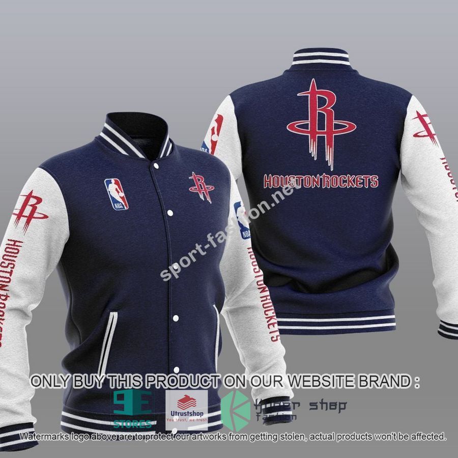 NEW Houston Rockets Varsity Jacket 3 houston rockets nba baseball jacket 3 84978