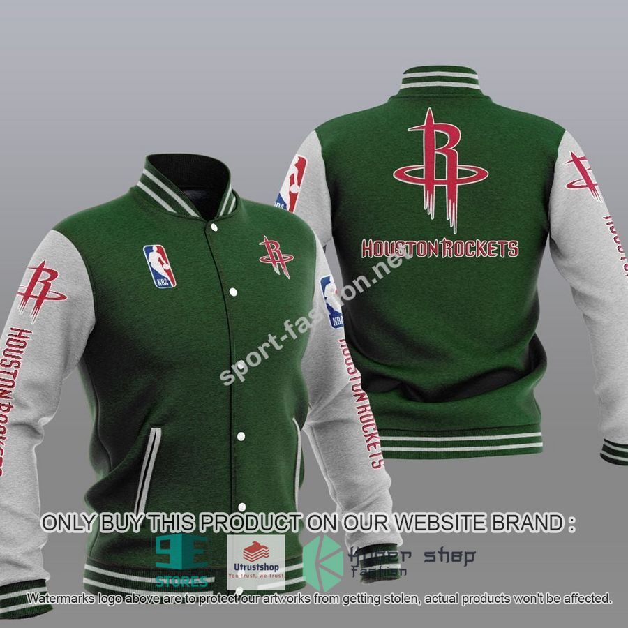 NEW Houston Rockets Varsity Jacket 5 houston rockets nba baseball jacket 5 88168