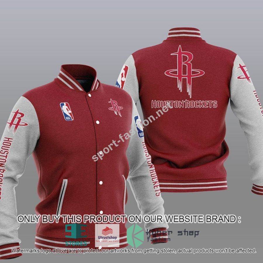 NEW Houston Rockets Varsity Jacket 6 houston rockets nba baseball jacket 6 76785