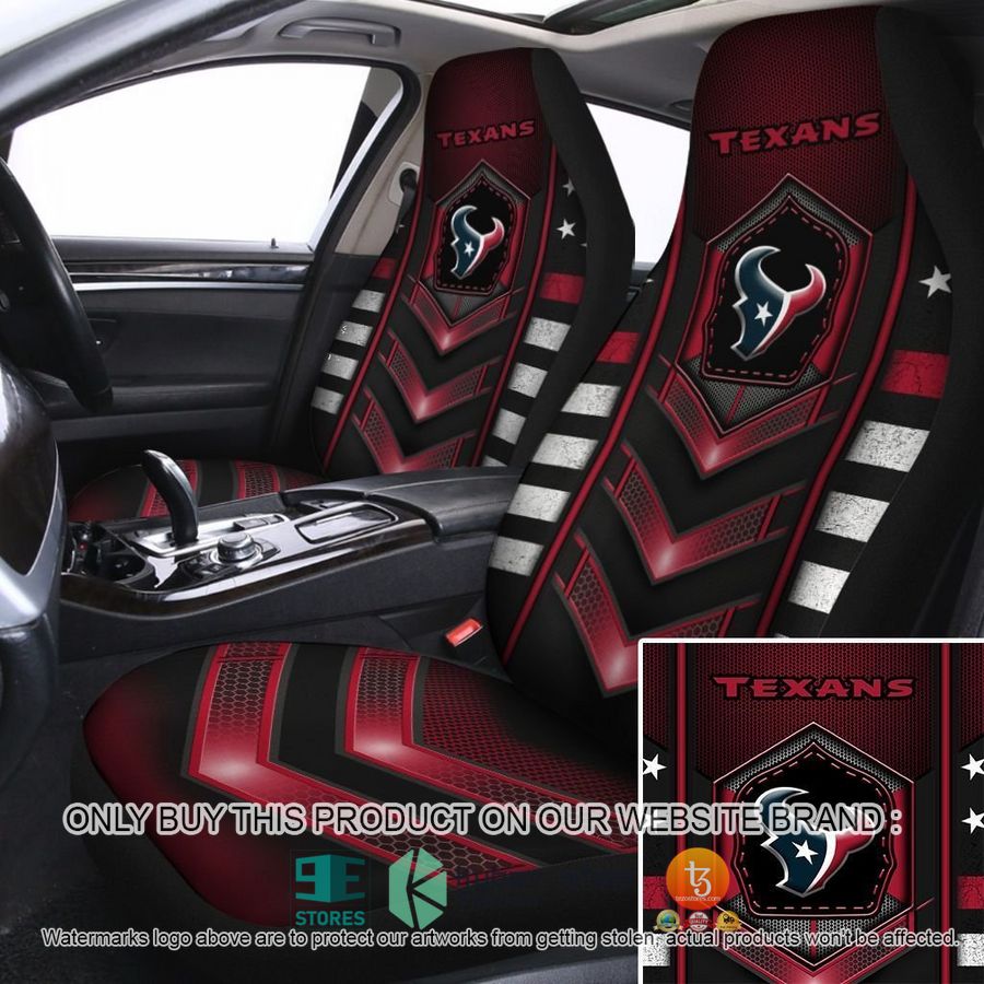 houston texans red black car seat covers 1 37802