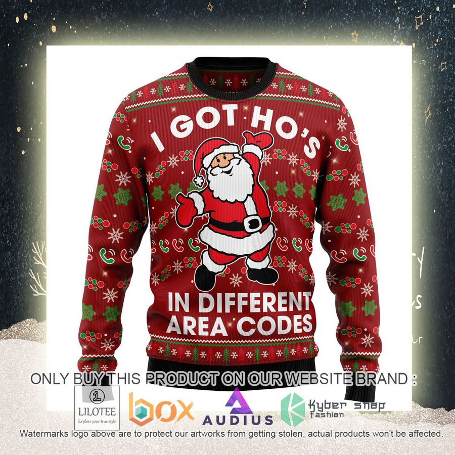 I Got Hos In Different Area Codes Ugly Christmas Sweater 10 i got hos in different area codes ugly christmas sweater 10 92317