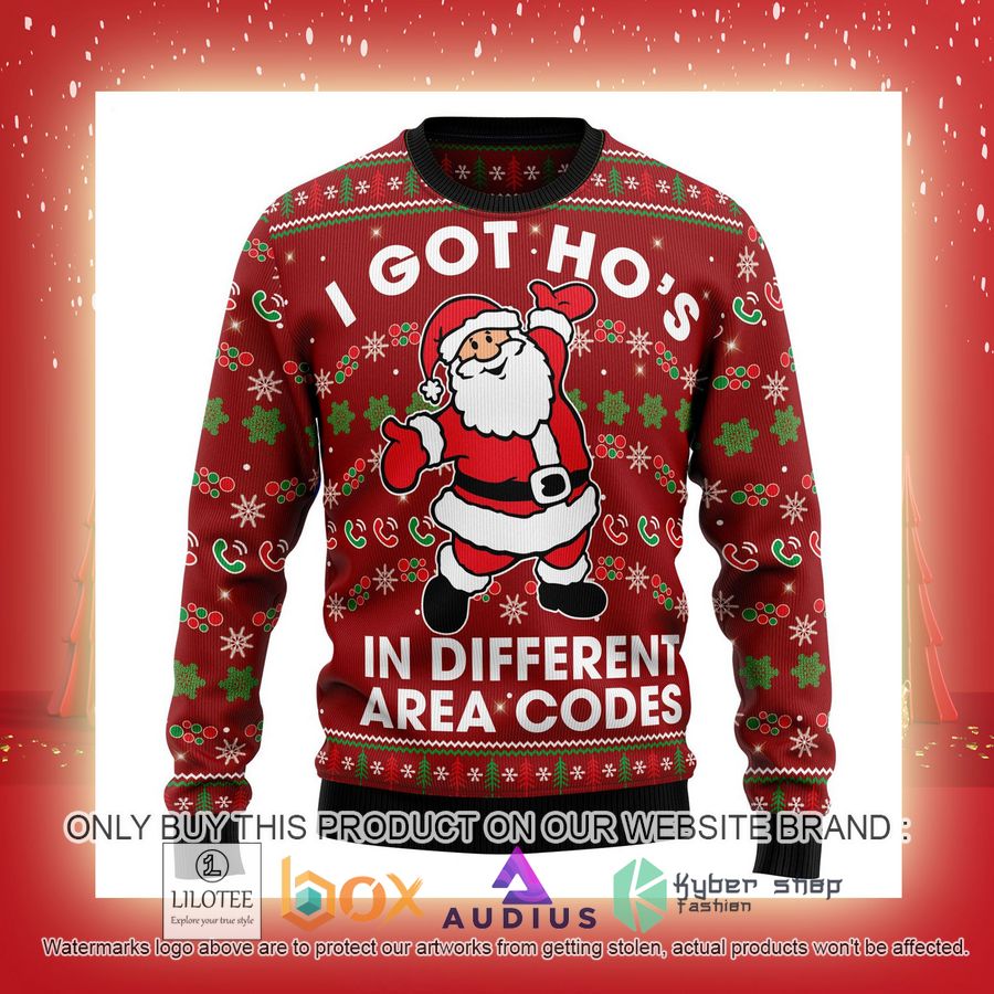 I Got Hos In Different Area Codes Ugly Christmas Sweater 13 i got hos in different area codes ugly christmas sweater 13 87238