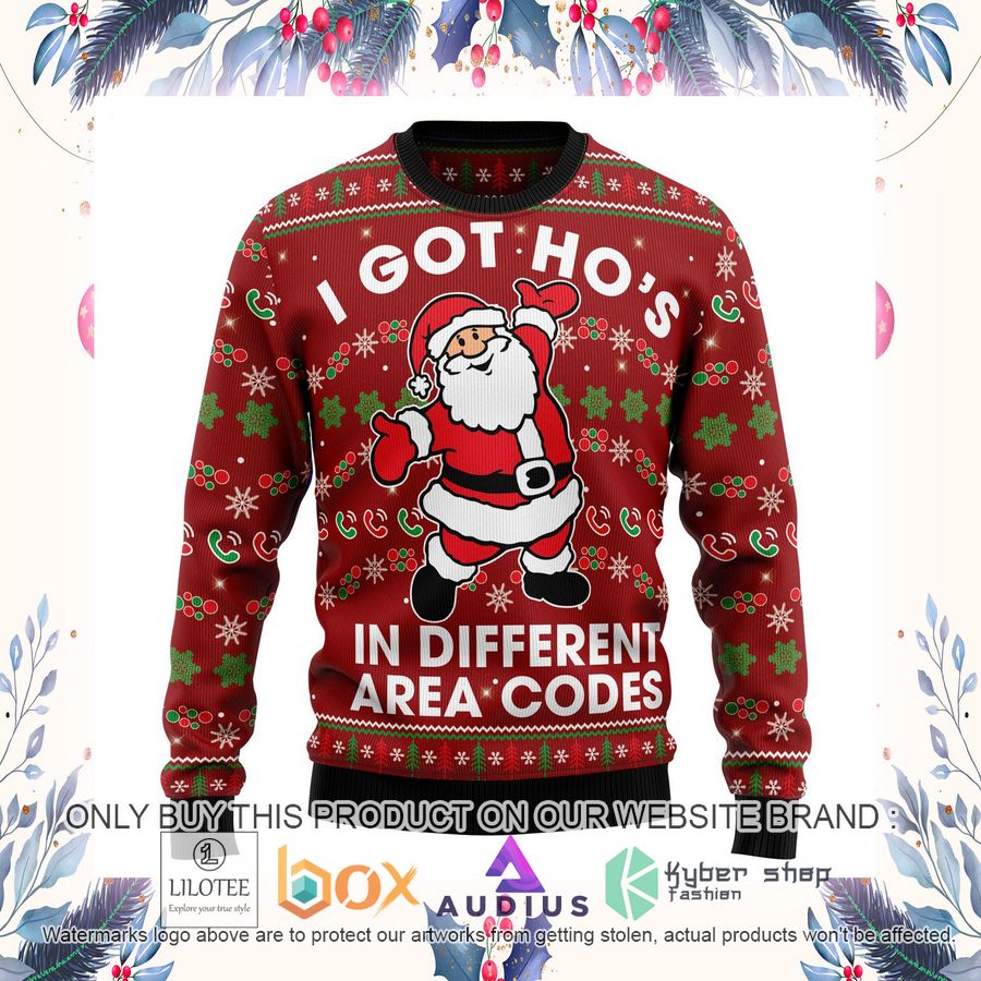 I Got Hos In Different Area Codes Ugly Christmas Sweater 16 i got hos in different area codes ugly christmas sweater 16 85195